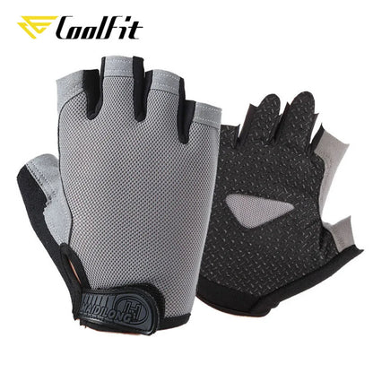 CoolFit Breathable Gym Gloves - Silicone Palm for Weightlifting & Crossfit