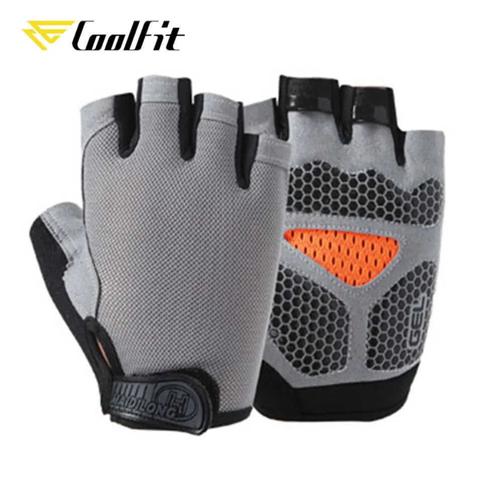 CoolFit Breathable Gym Gloves - Silicone Palm for Weightlifting & Crossfit