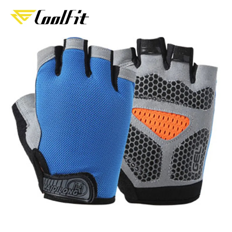 CoolFit Breathable Gym Gloves - Silicone Palm for Weightlifting & Crossfit