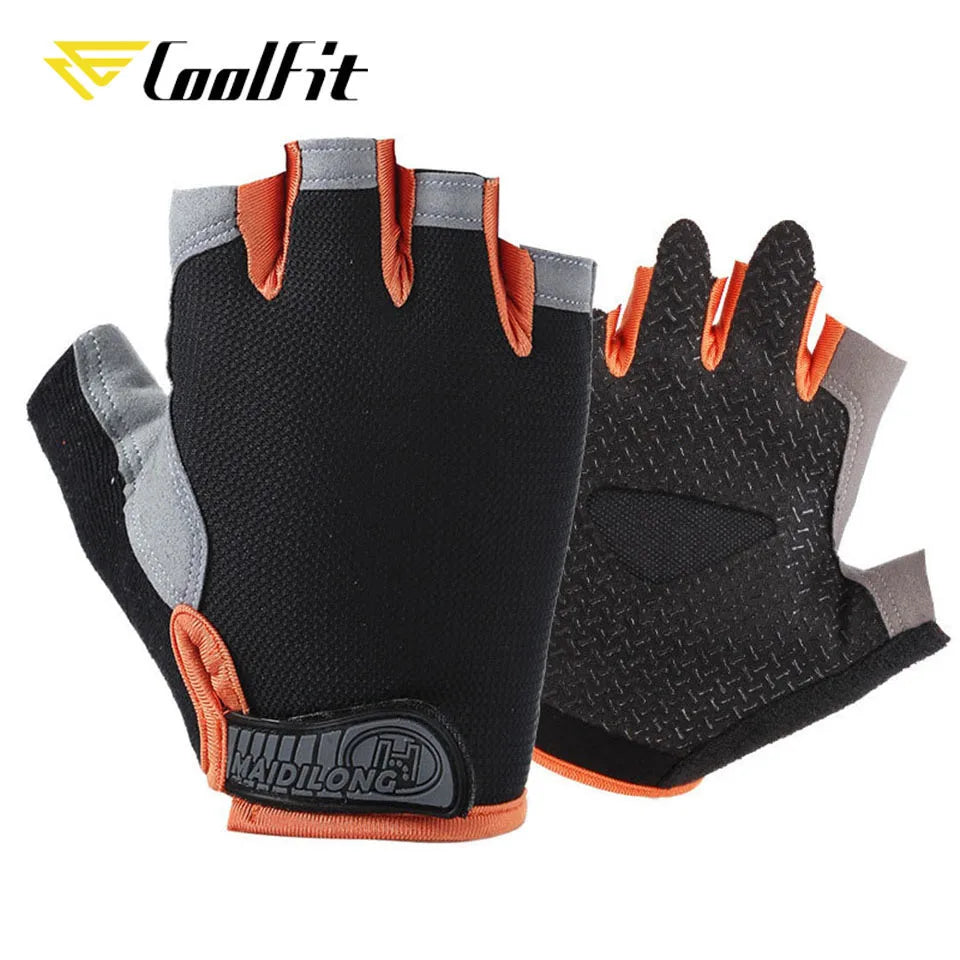 CoolFit Breathable Gym Gloves - Silicone Palm for Weightlifting & Crossfit