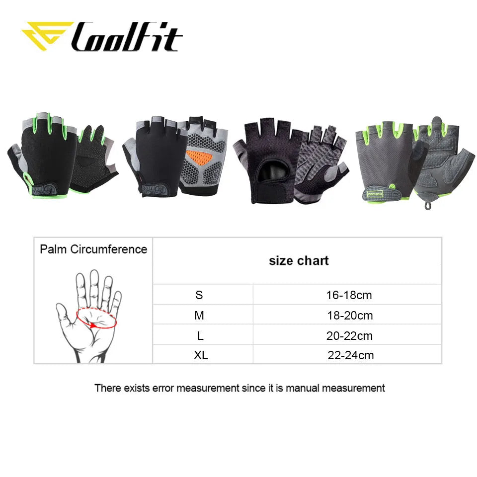 CoolFit Breathable Gym Gloves - Silicone Palm for Weightlifting & Crossfit