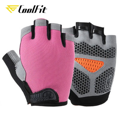 CoolFit Breathable Gym Gloves - Silicone Palm for Weightlifting & Crossfit