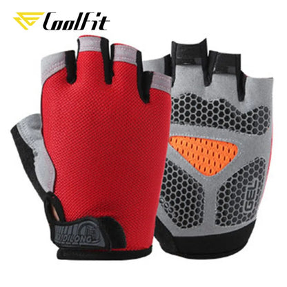 CoolFit Breathable Gym Gloves - Silicone Palm for Weightlifting & Crossfit