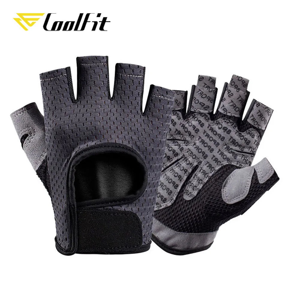 CoolFit Breathable Gym Gloves - Silicone Palm for Weightlifting & Crossfit