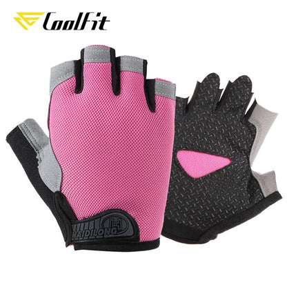 CoolFit Breathable Gym Gloves - Silicone Palm for Weightlifting & Crossfit