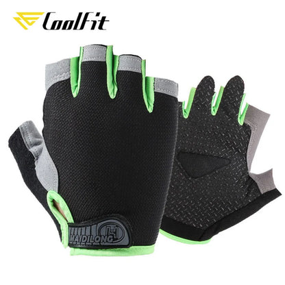 CoolFit Breathable Gym Gloves - Silicone Palm for Weightlifting & Crossfit