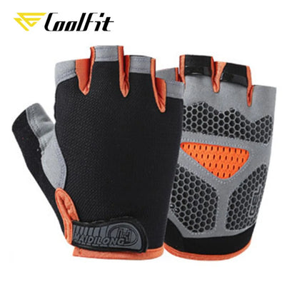 CoolFit Breathable Gym Gloves - Silicone Palm for Weightlifting & Crossfit