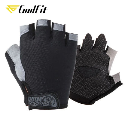 CoolFit Breathable Gym Gloves - Silicone Palm for Weightlifting & Crossfit