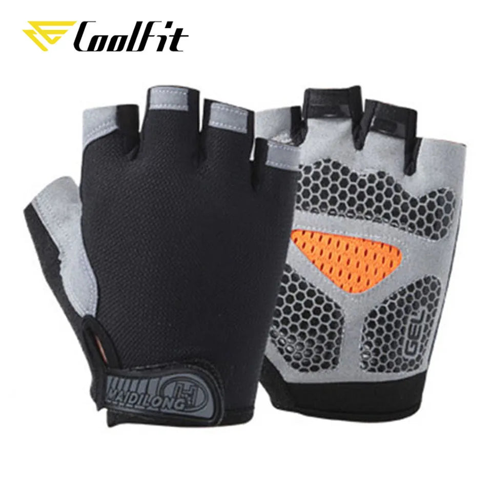 CoolFit Breathable Gym Gloves - Silicone Palm for Weightlifting & Crossfit