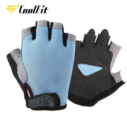 CoolFit Breathable Gym Gloves - Silicone Palm for Weightlifting & Crossfit