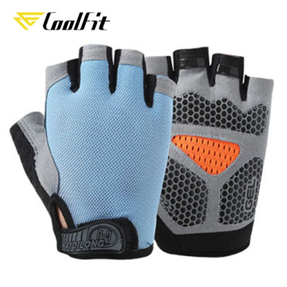 CoolFit Breathable Gym Gloves - Silicone Palm for Weightlifting & Crossfit