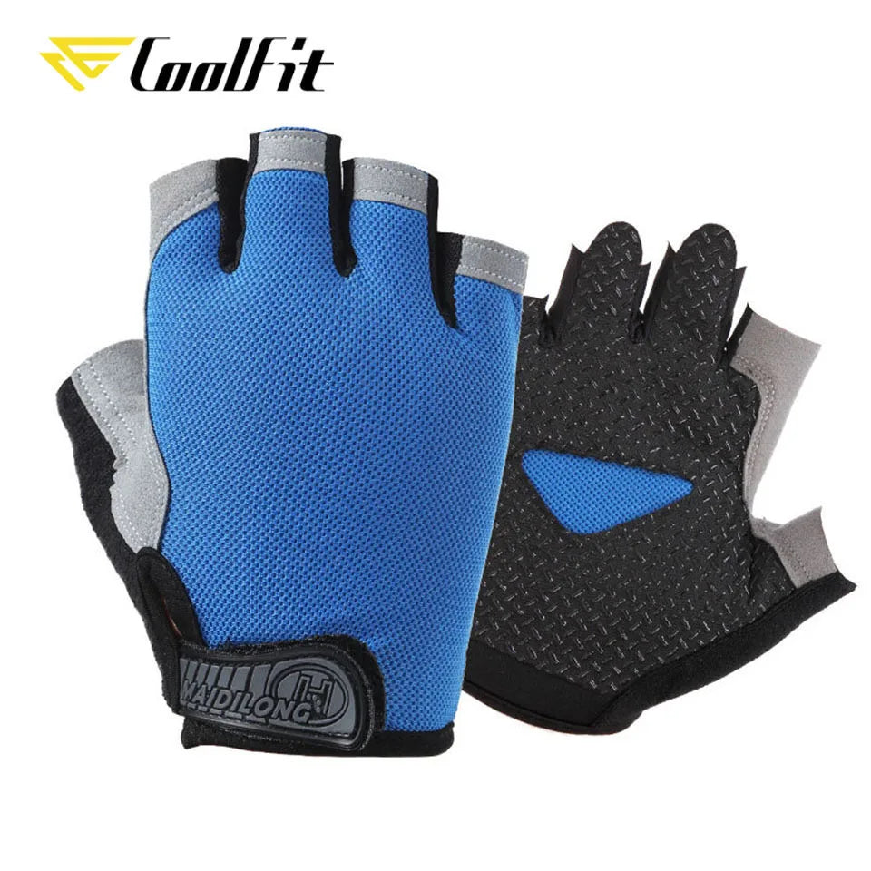 CoolFit Breathable Gym Gloves - Silicone Palm for Weightlifting & Crossfit