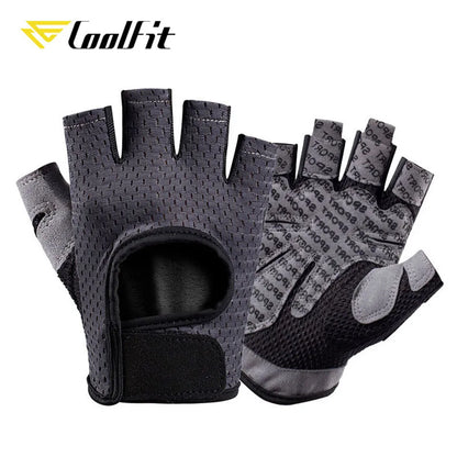 CoolFit Breathable Gym Gloves - Silicone Palm for Weightlifting & Crossfit