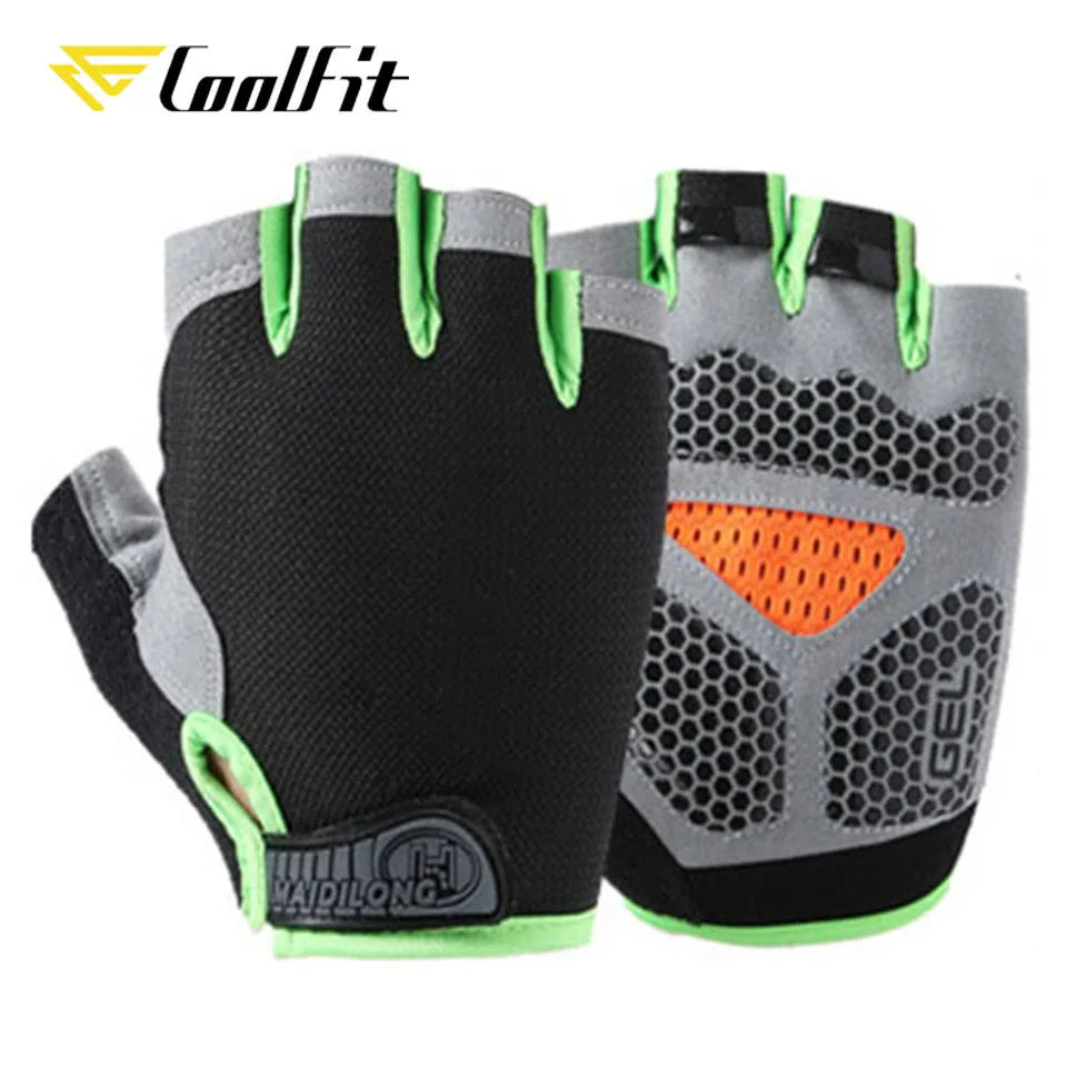 CoolFit Breathable Gym Gloves - Silicone Palm for Weightlifting & Crossfit