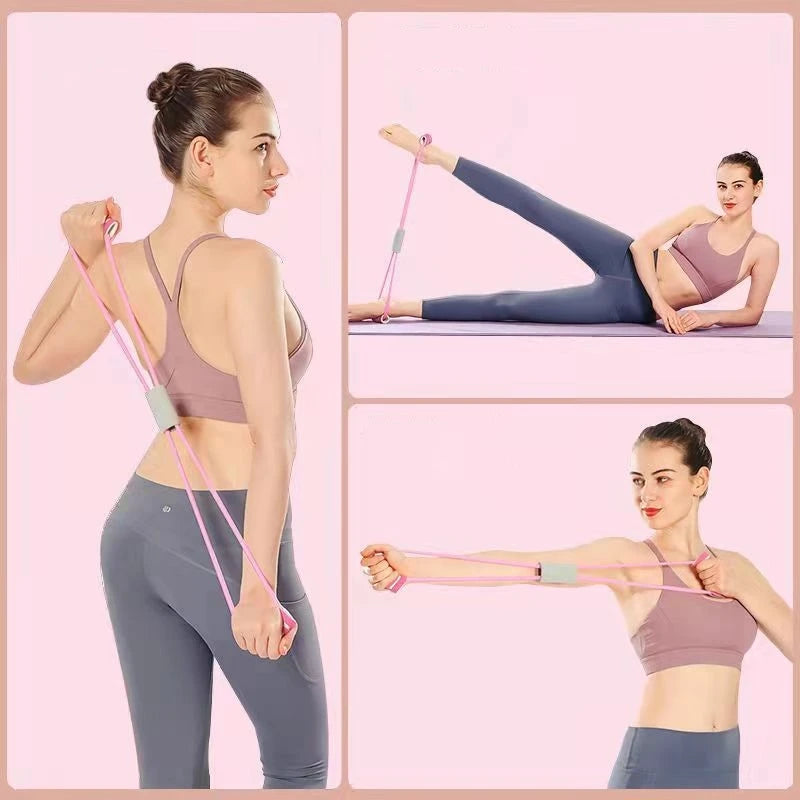 Resistance Bands with Foam - Yoga & Fitness Training for Women