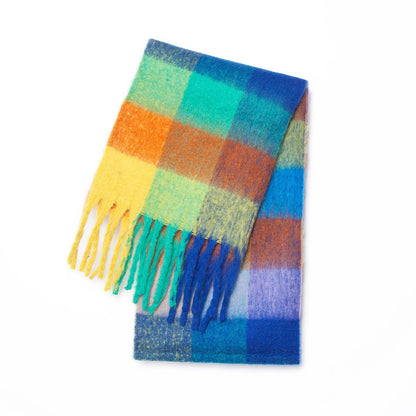 Regenbogen-Pashmina-Winterschal