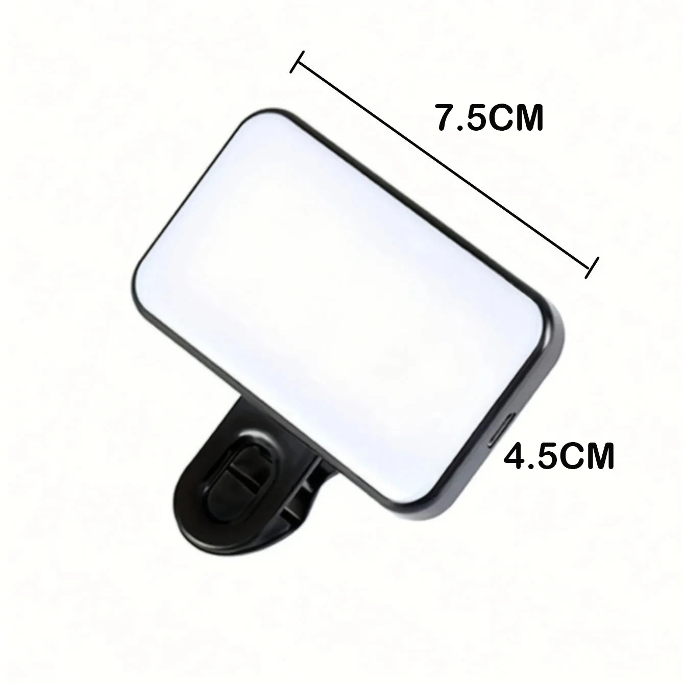 Portable Rechargeable Selfie Light – Clip-On with 3 Adjustable Brightness Levels for Mobile Phones & Computers